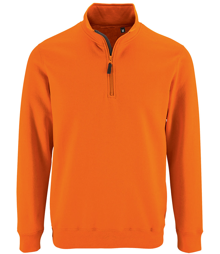 SOL'S Stan Contrast Zip Neck Sweatshirt