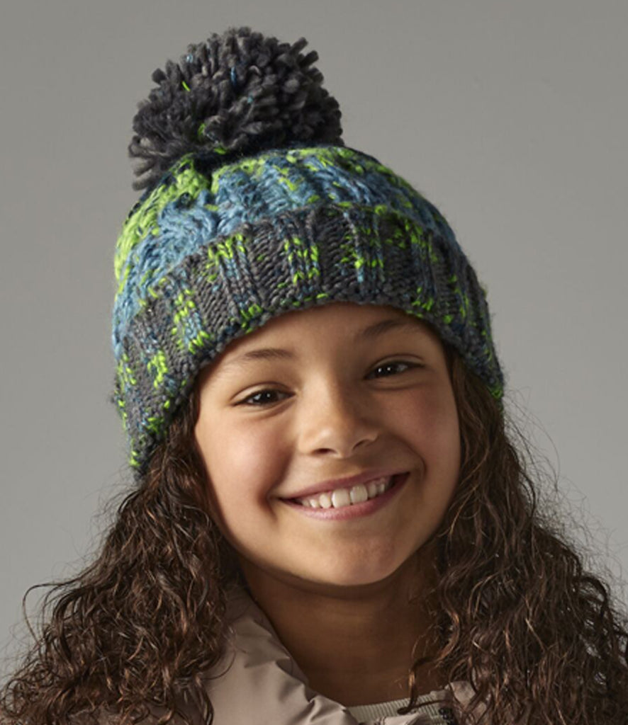 Beechfield Junior Corkscrew Pom Pom Beanie