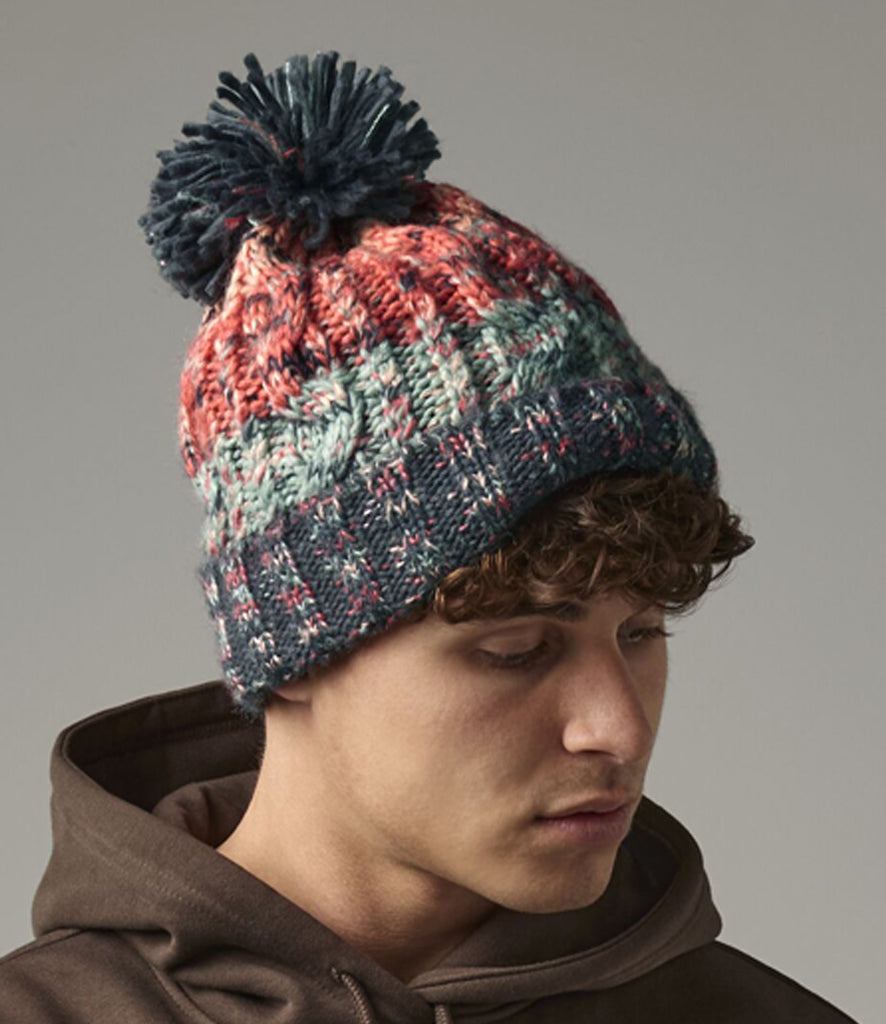 Beechfield Corkscrew Pom Pom Beanie