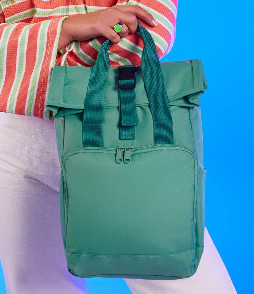 BagBase Recycled Mini Twin Handle Roll-Top Backpack