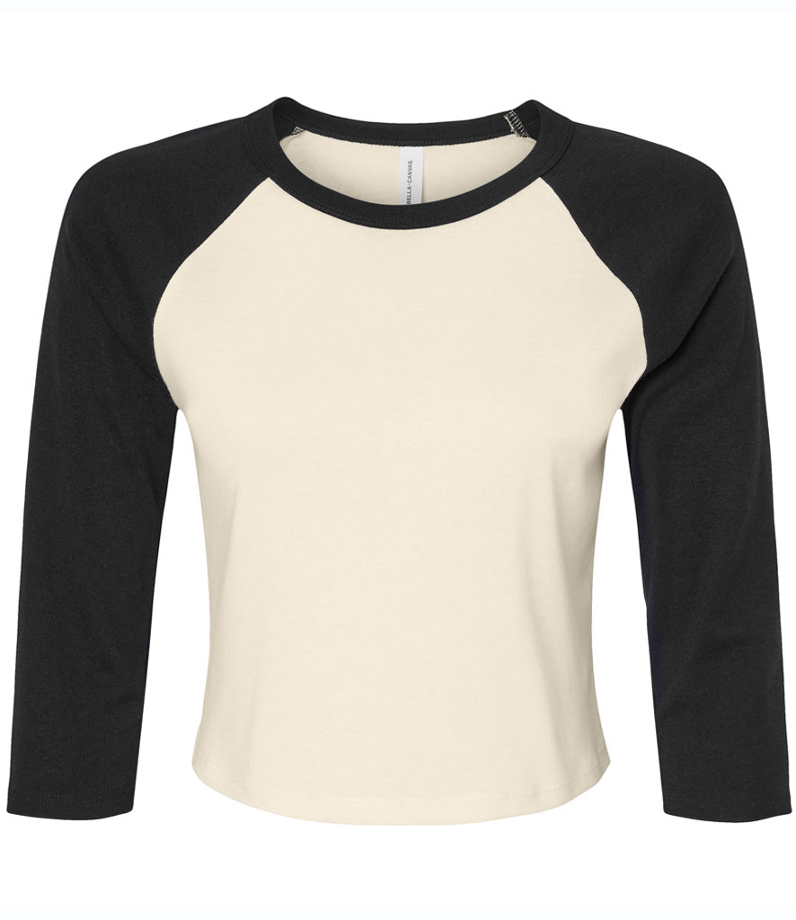 Bella Ladies Micro Rib 3/4 Raglan Baby T-Shirt