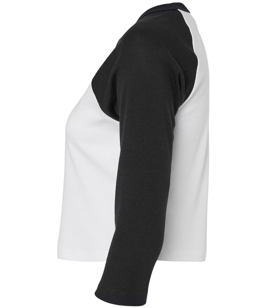 Bella Ladies Micro Rib 3/4 Raglan Baby T-Shirt