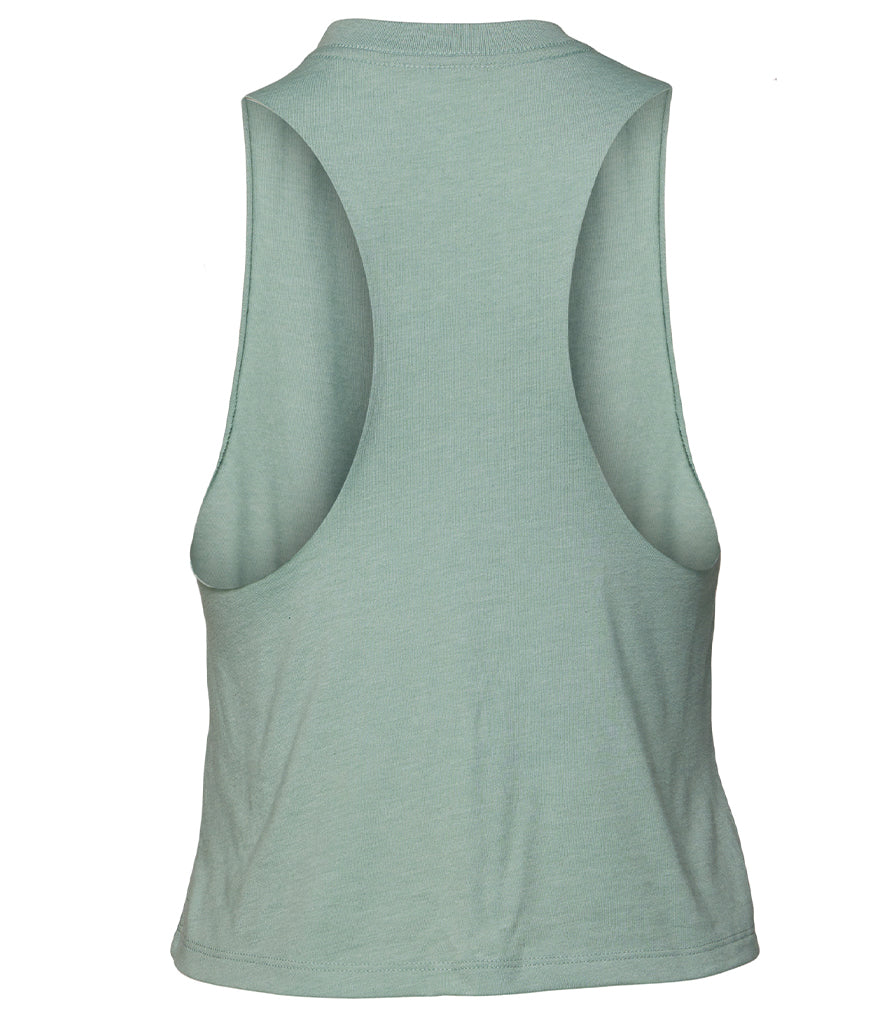 Bella Ladies Racer Back Cropped Tank Top