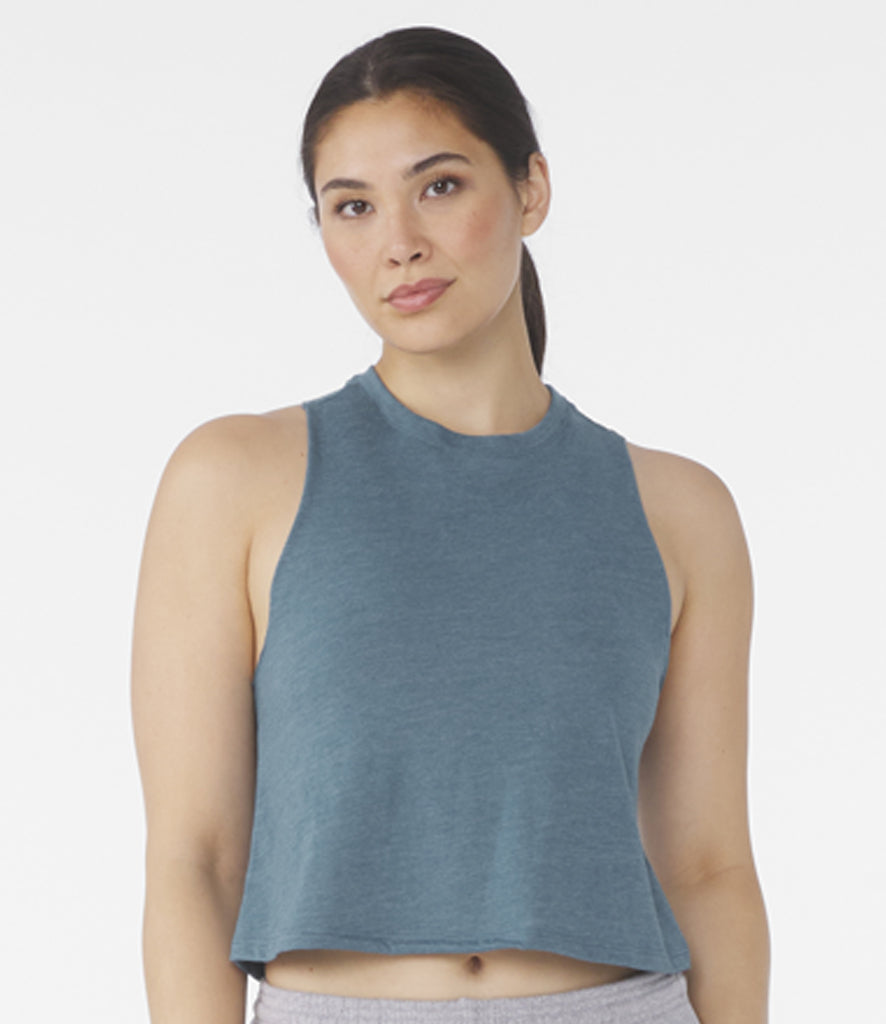 Bella Ladies Racer Back Cropped Tank Top