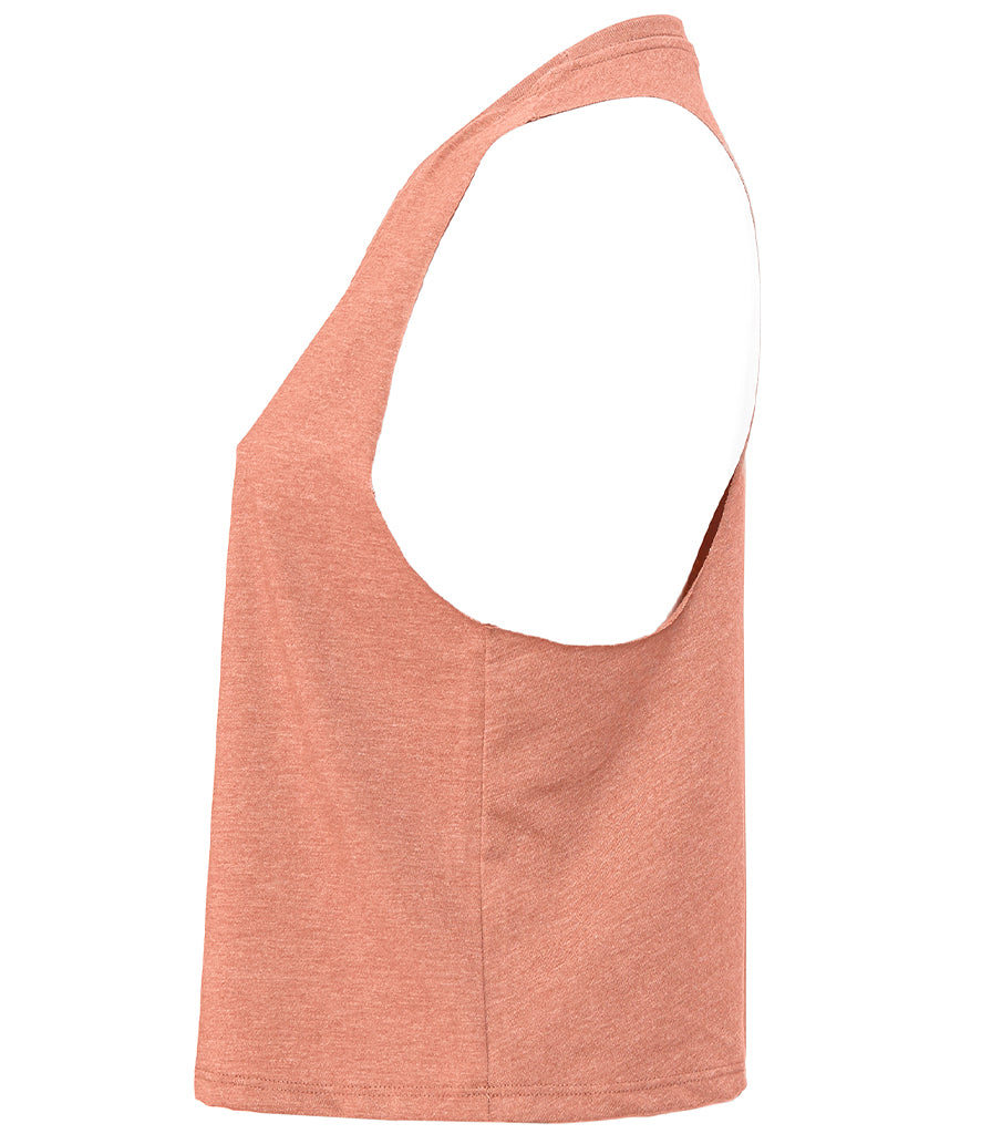 Bella Ladies Racer Back Cropped Tank Top