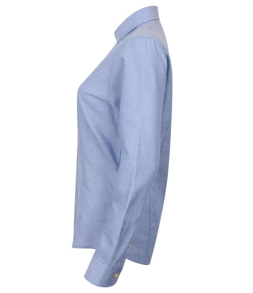 Henbury Ladies Modern Long Sleeve Regular Fit Oxford Shirt