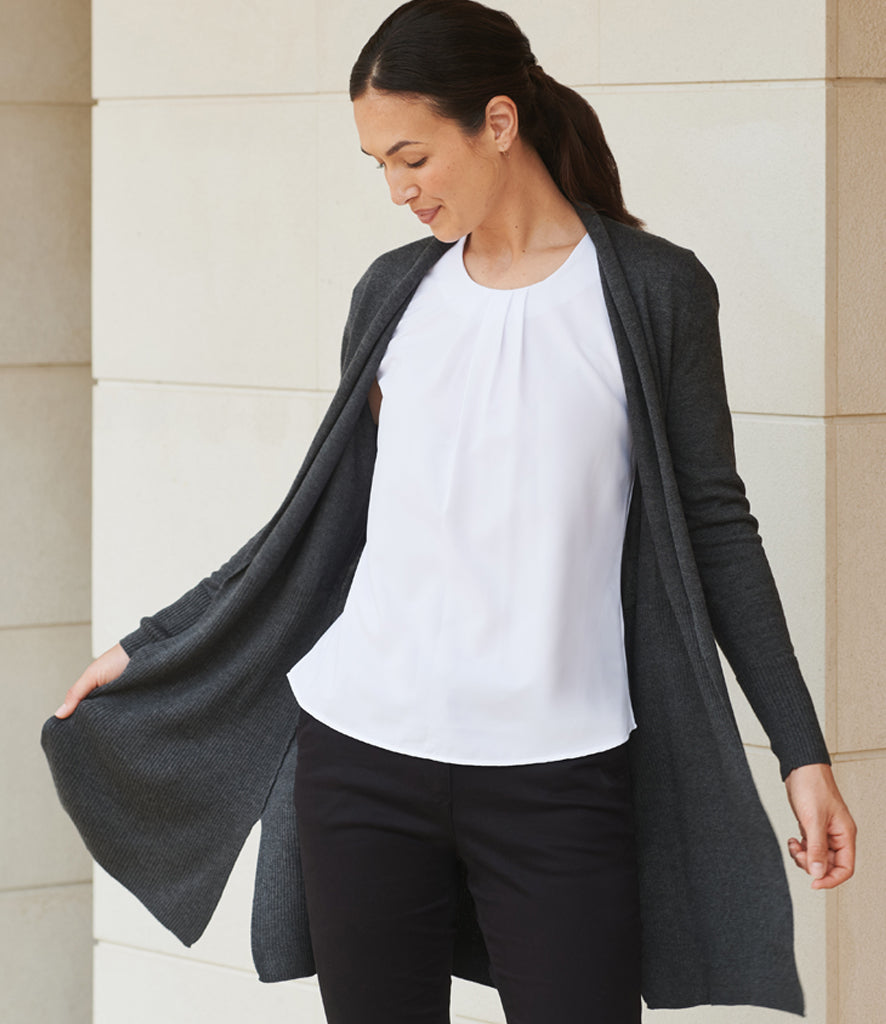 Henbury Ladies Longline Open Cardigan