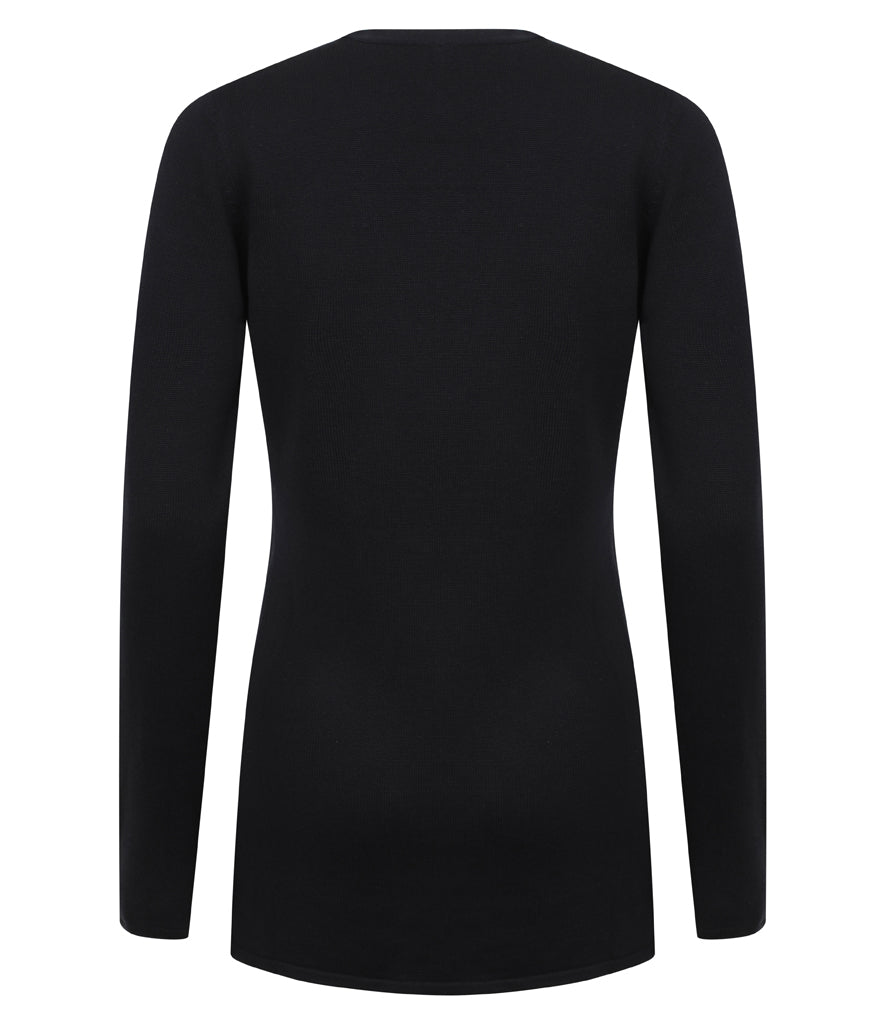 Henbury Ladies Cotton Acrylic V Neck Cardigan