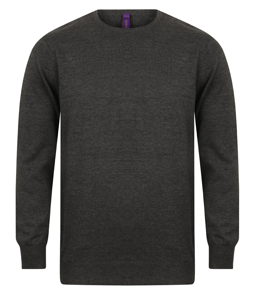 Henbury Lightweight Cotton Acrylic Crew Neck Sweater