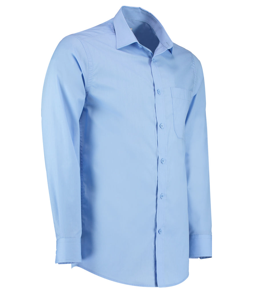 Kustom Kit Long Sleeve Tailored Poplin Shirt