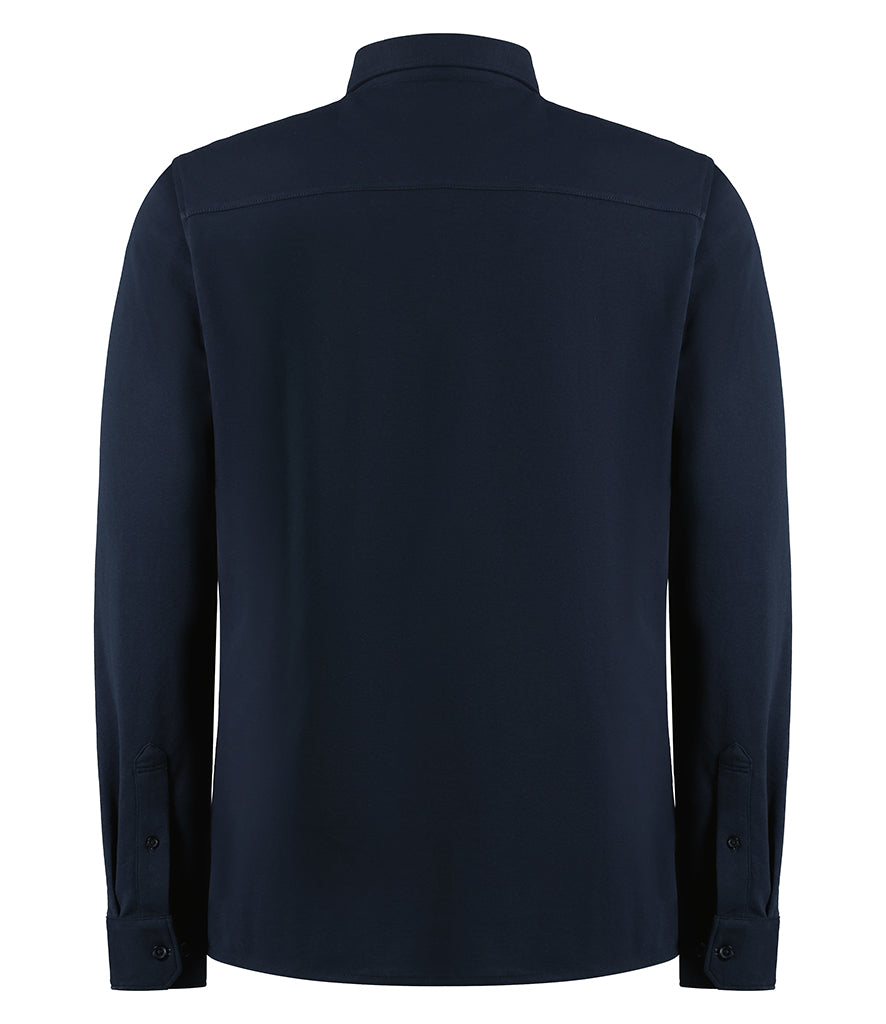 Kustom Kit Long Sleeve Superwash® 60°C Piqué Shirt
