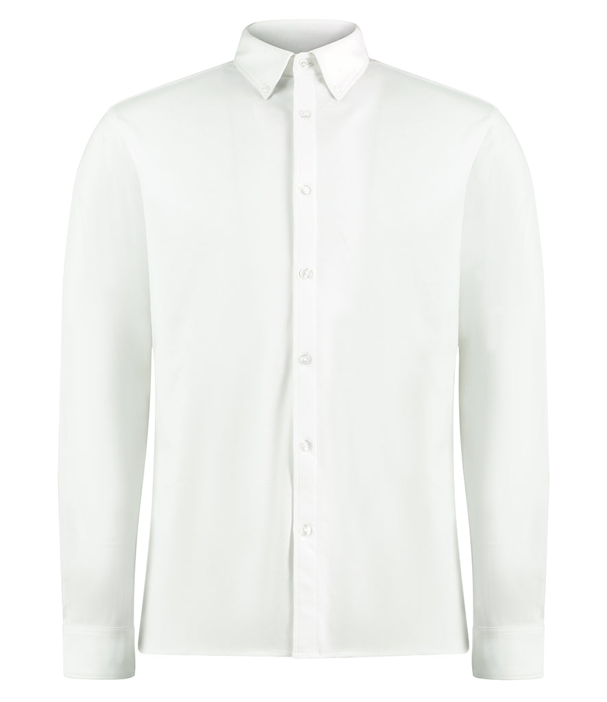 Kustom Kit Long Sleeve Superwash® 60°C Piqué Shirt