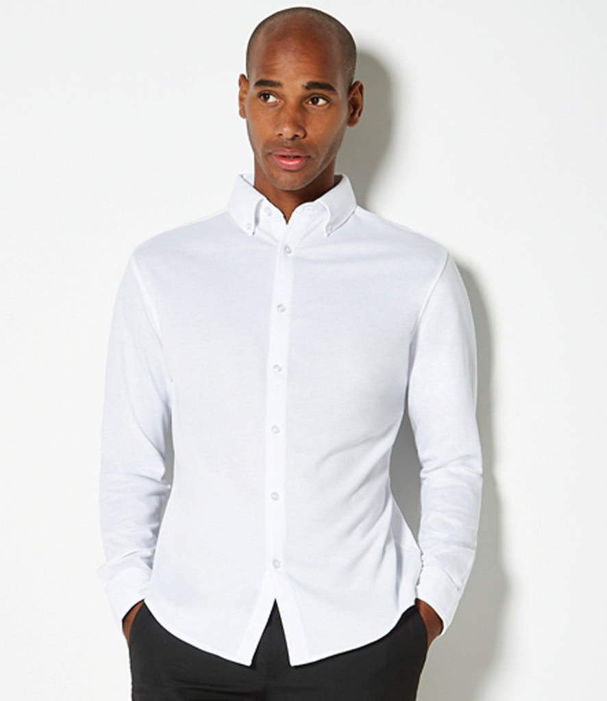Kustom Kit Long Sleeve Superwash® 60°C Piqué Shirt