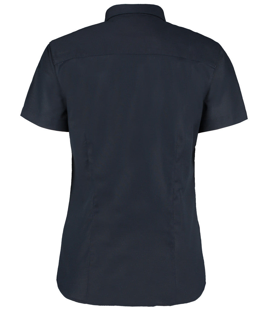 Kustom Kit Ladies Short Sleeve Tailored Workwear Oxford Shirt