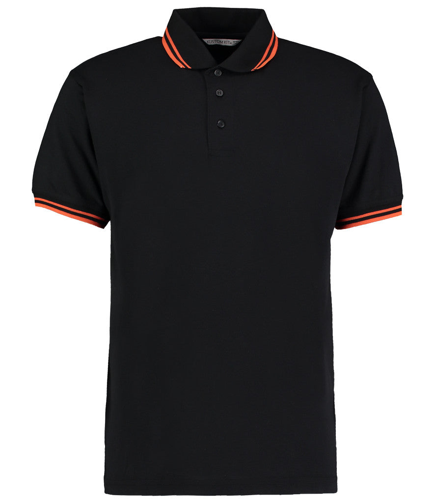 Kustom Kit Contrast Tipped Poly/Cotton Piqué Polo Shirt