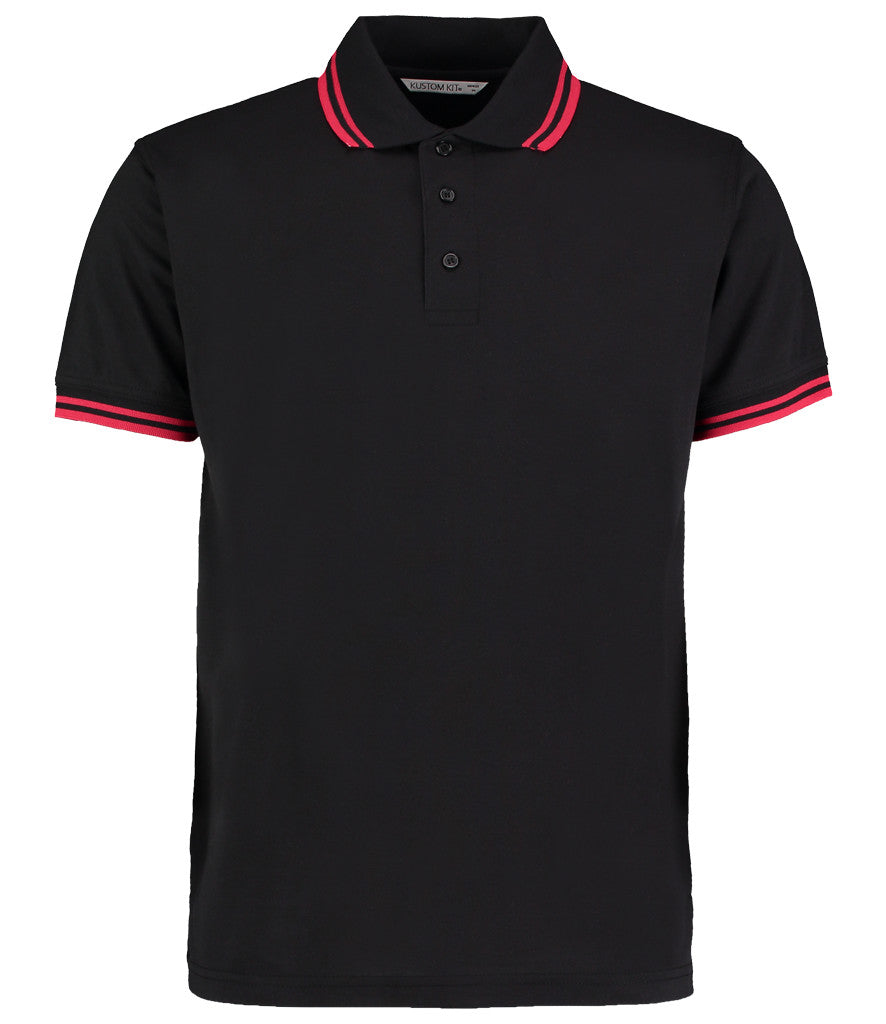 Kustom Kit Contrast Tipped Poly/Cotton Piqué Polo Shirt
