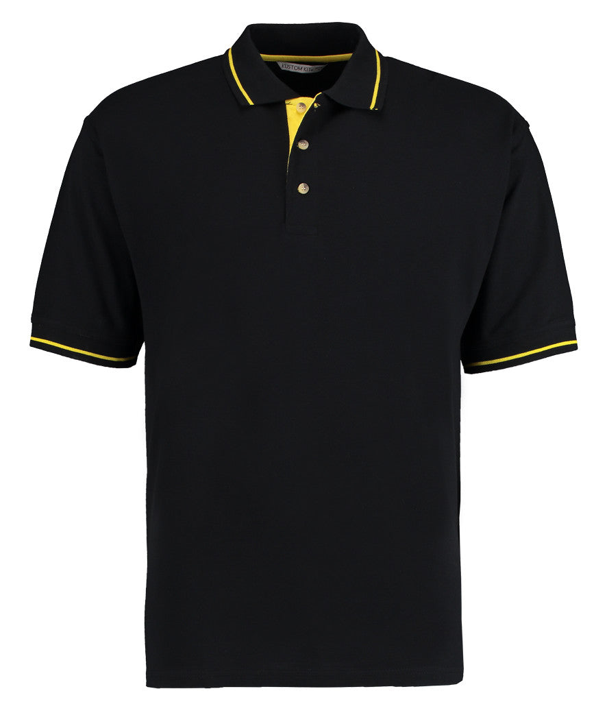 Kustom Kit St Mellion Tipped Cotton Piqué Polo Shirt