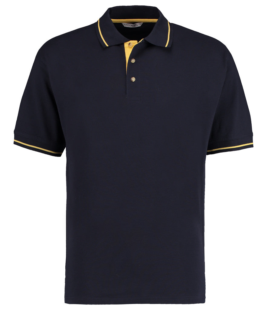 Kustom Kit St Mellion Tipped Cotton Piqué Polo Shirt