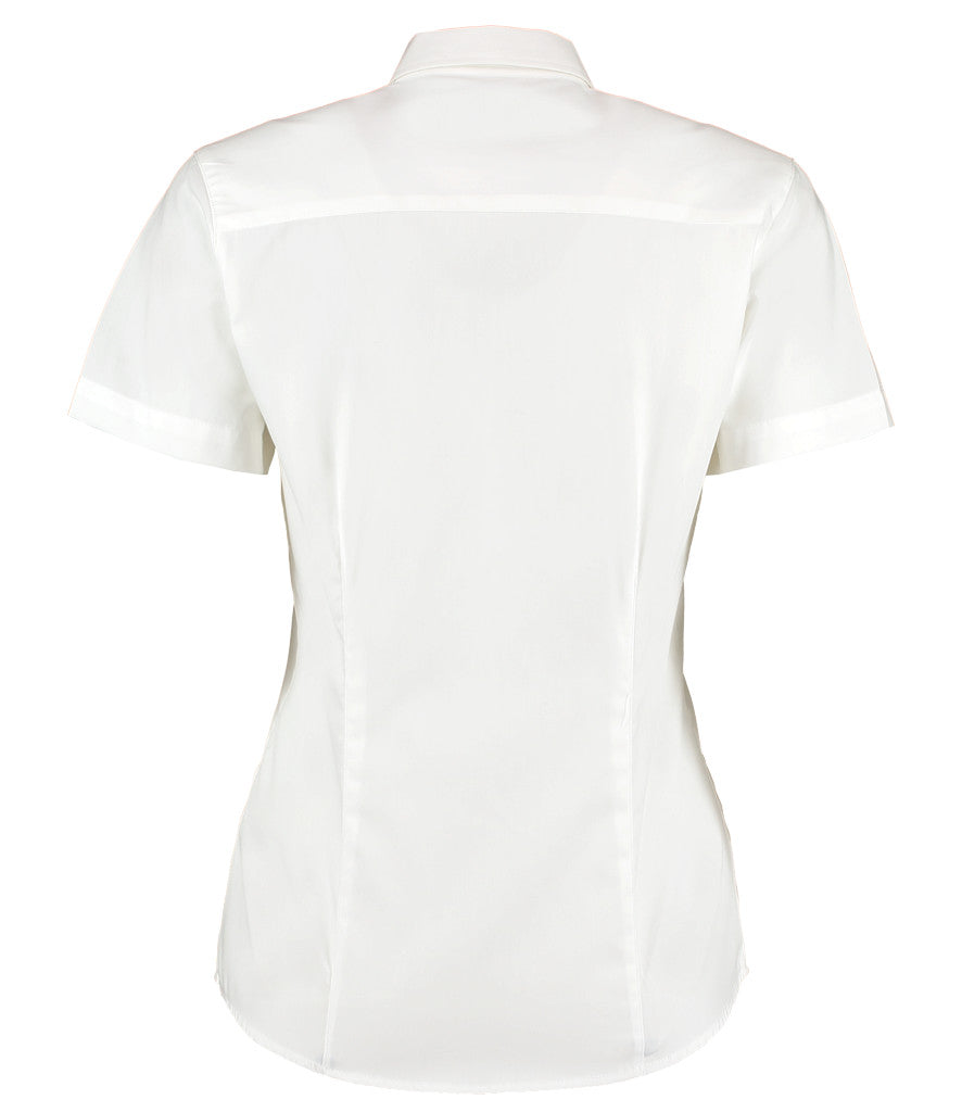 Kustom Kit Ladies Premium Short Sleeve Tailored Oxford Shirt