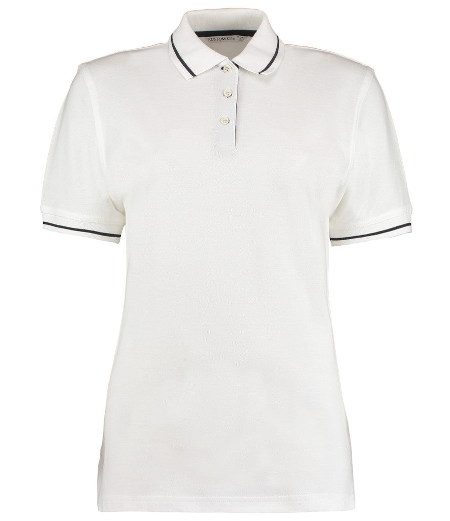 Kustom Kit Ladies St Mellion Tipped Cotton Piqué Polo Shirt