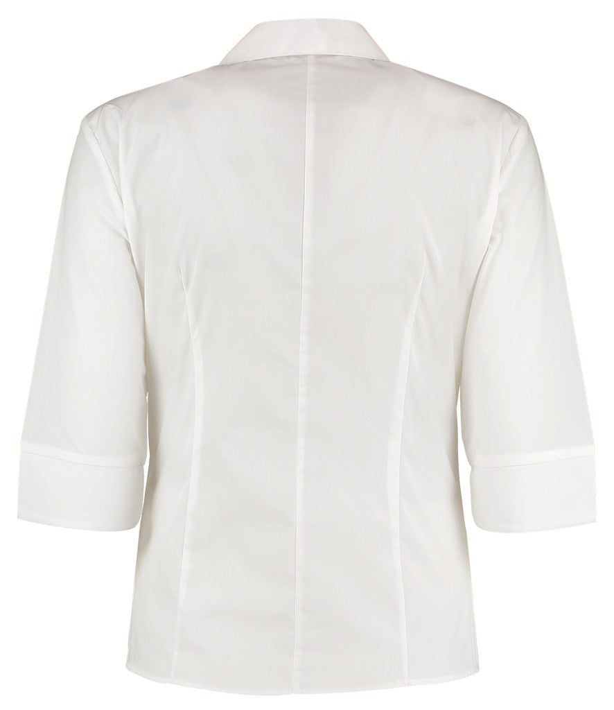 Kustom Kit Ladies 3/4 Sleeve Tailored Continental Shirt