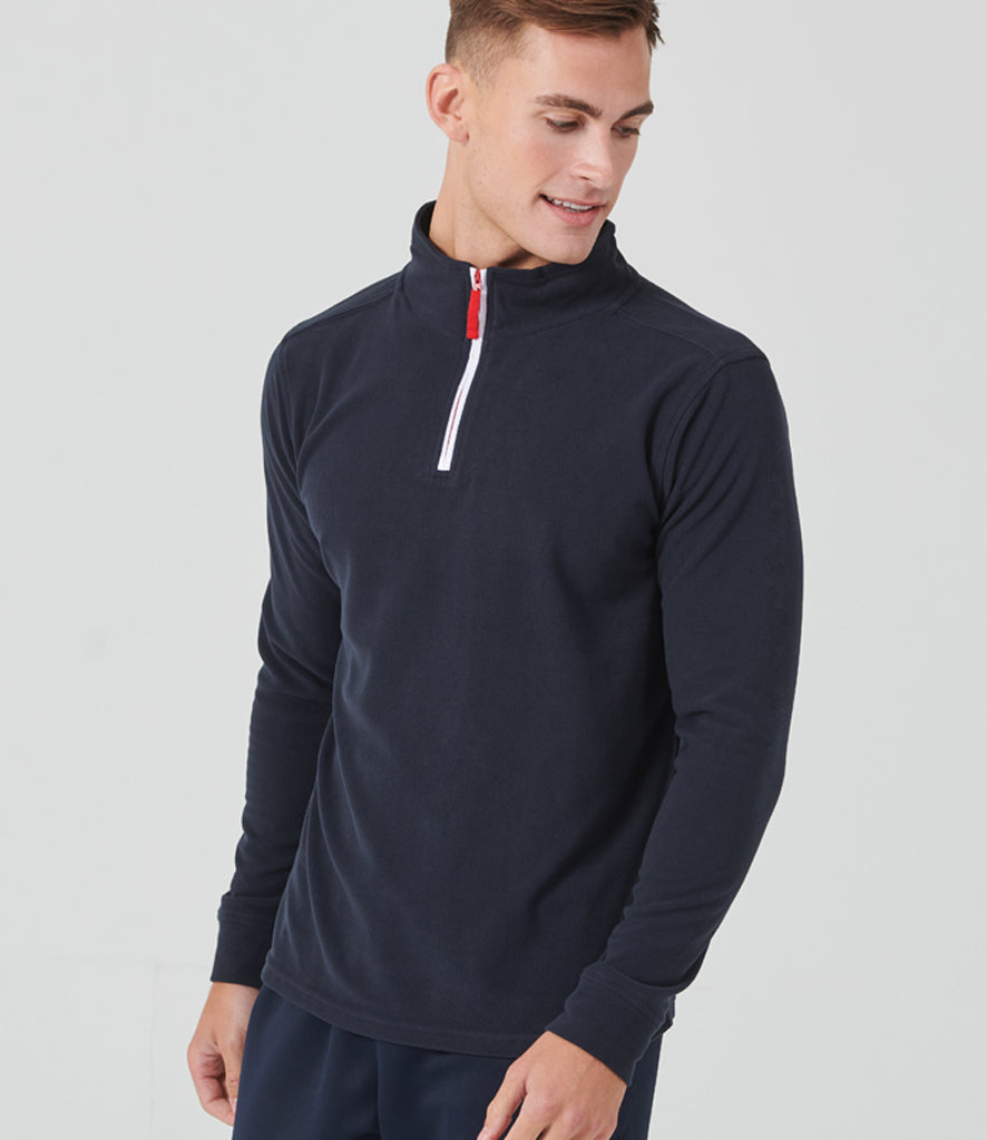 Finden + Hales Zip Neck Piped Micro Fleece
