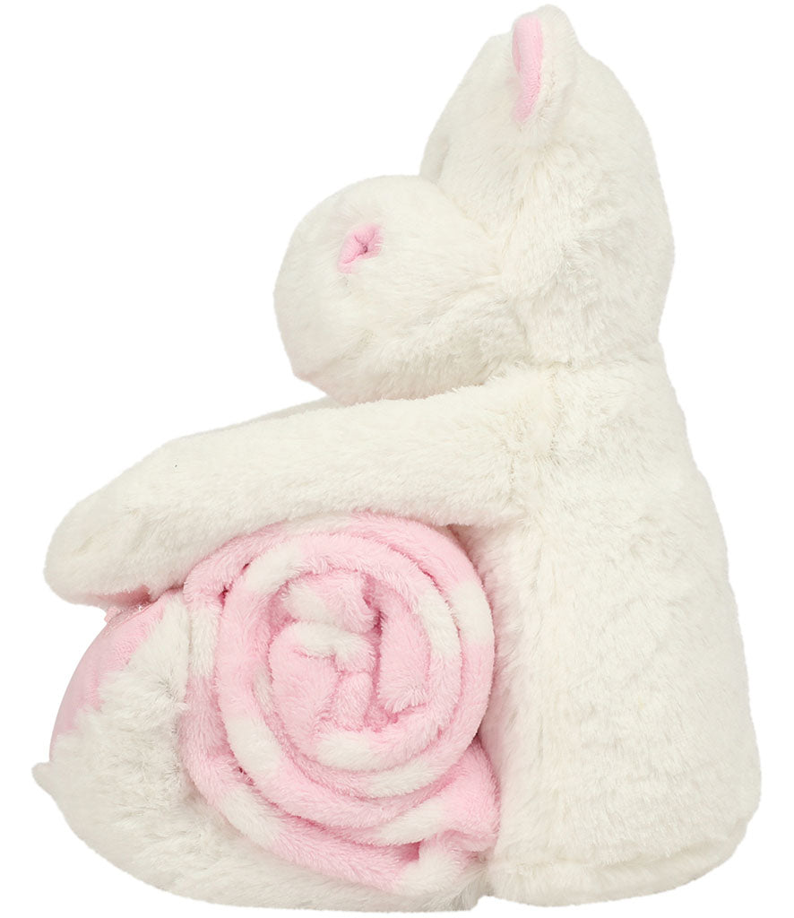 Mumbles Hippo with Printed Fleece Blanket