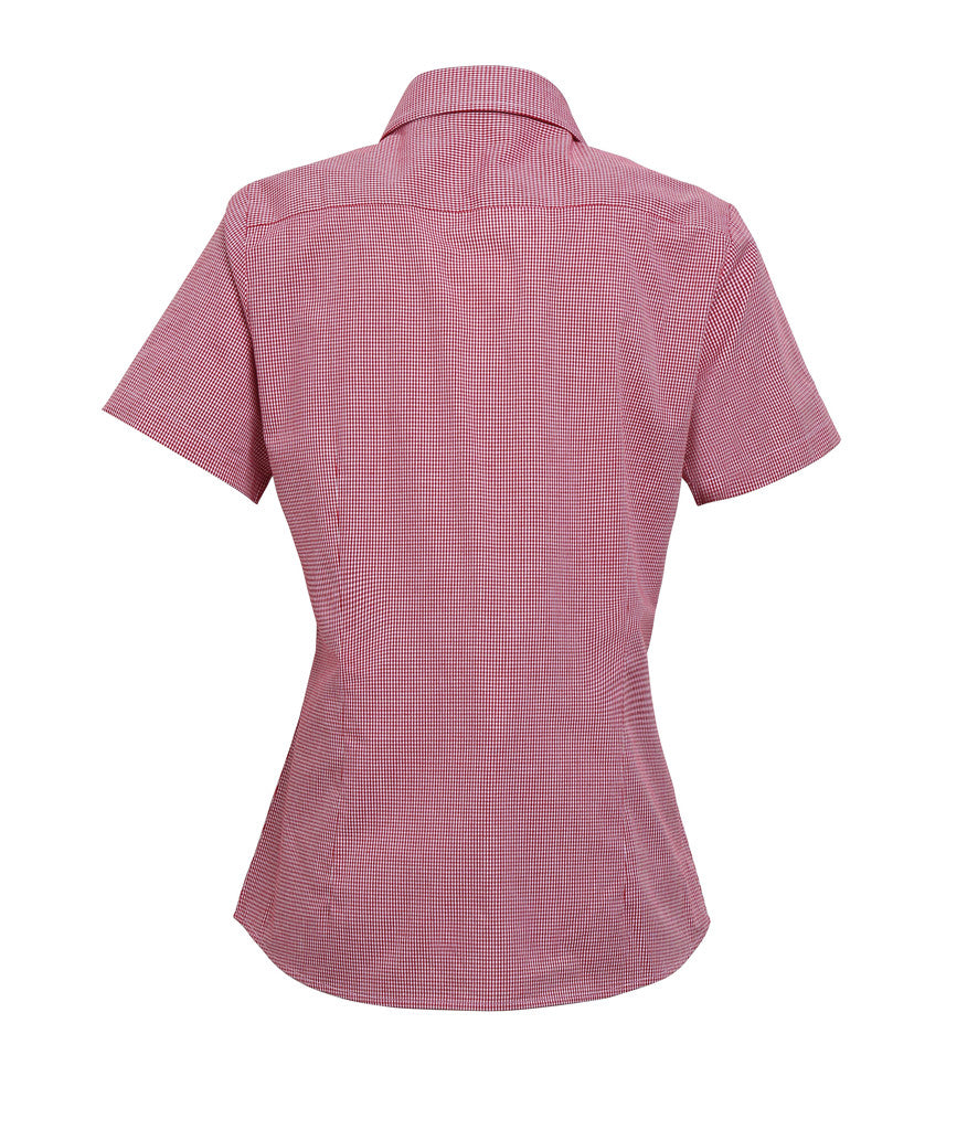 Premier Ladies Gingham Short Sleeve Shirt