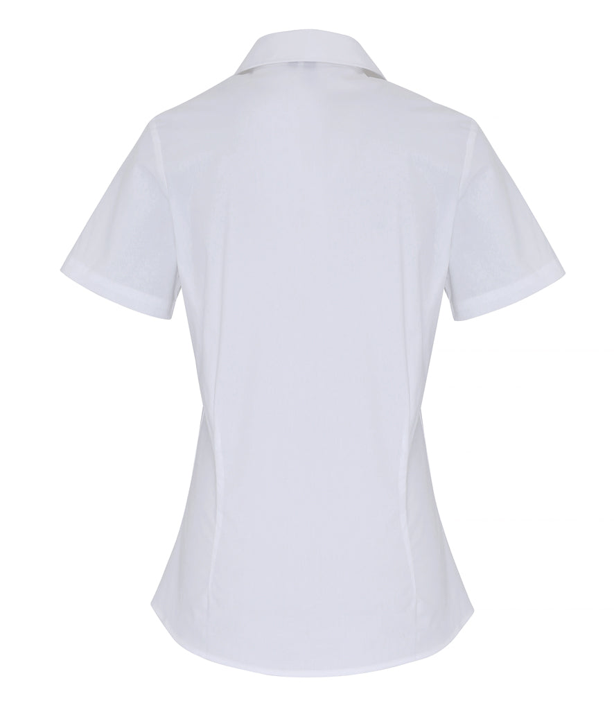 Premier Ladies Short Sleeve Stretch Fit Poplin Shirt
