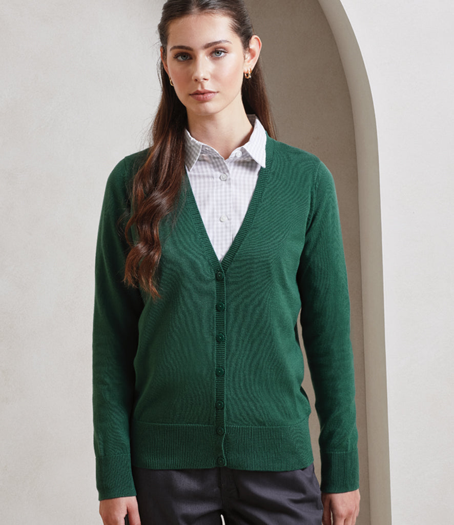 Premier Ladies Cotton Acrylic V Neck Cardigan
