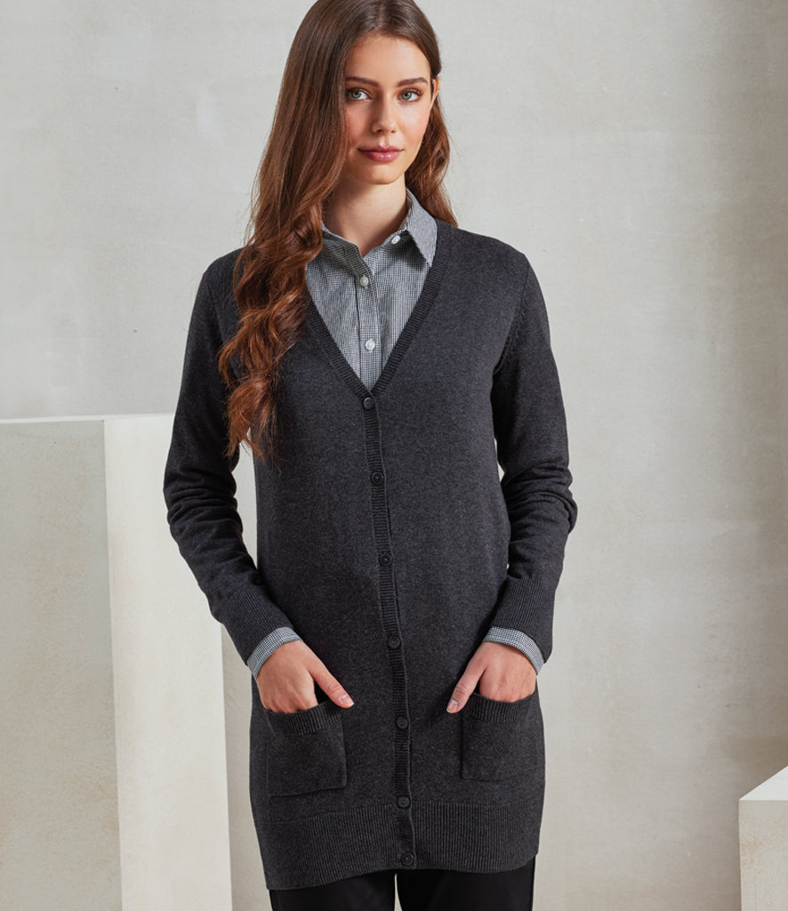 Premier Ladies Longline V Neck Cardigan