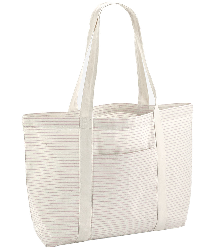 Westford Mill Striped Organic Cotton Shopper