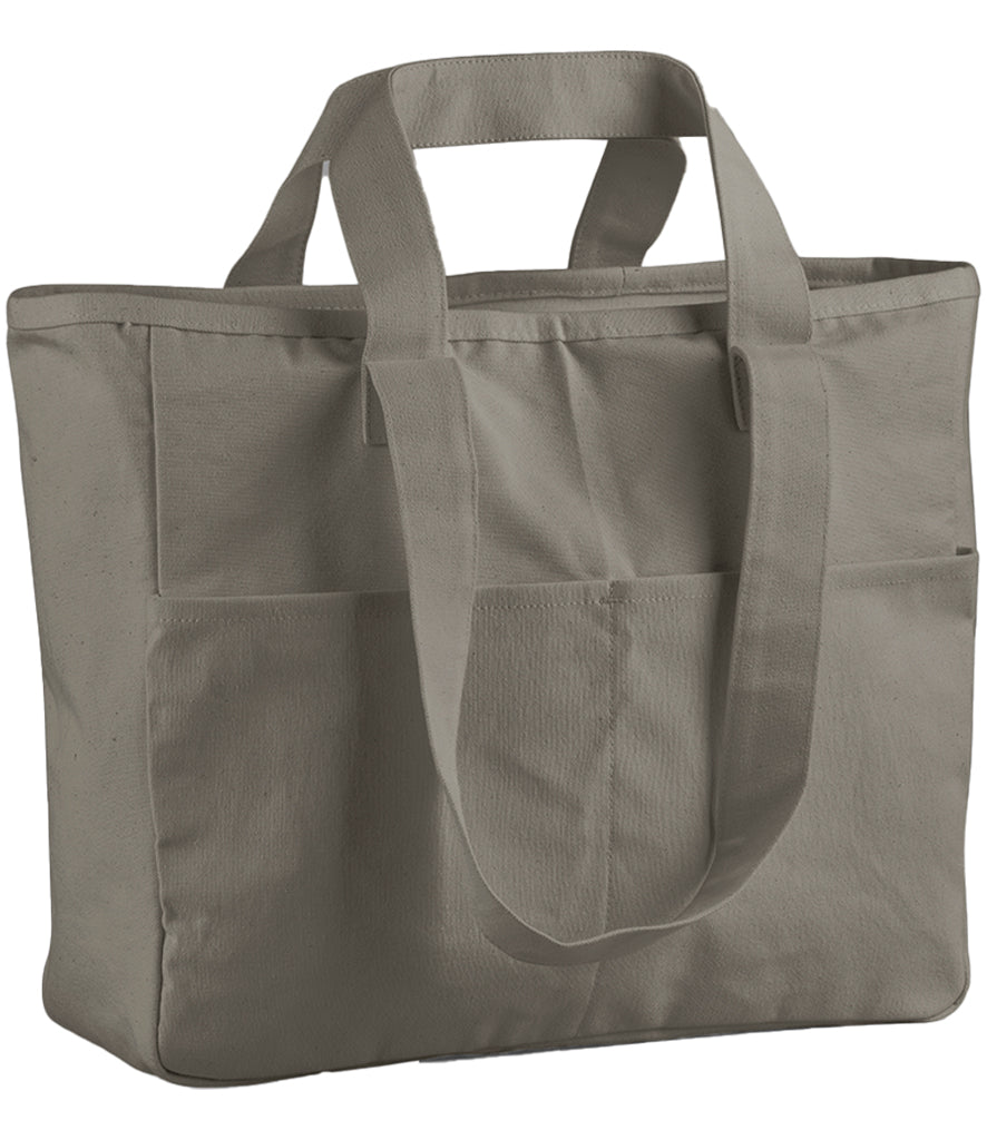 Westford Mill Double Handle Cargo Pocket Tote Bag