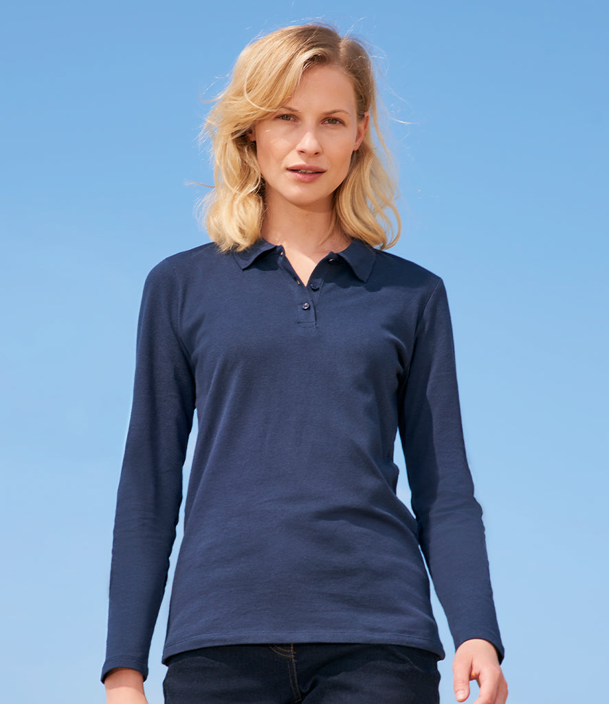 SOL'S Ladies Perfect Long Sleeve Piqué Polo Shirt