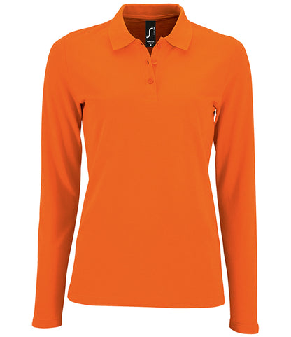 SOL'S Ladies Perfect Long Sleeve Piqué Polo Shirt