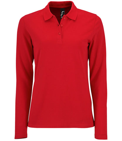 SOL'S Ladies Perfect Long Sleeve Piqué Polo Shirt