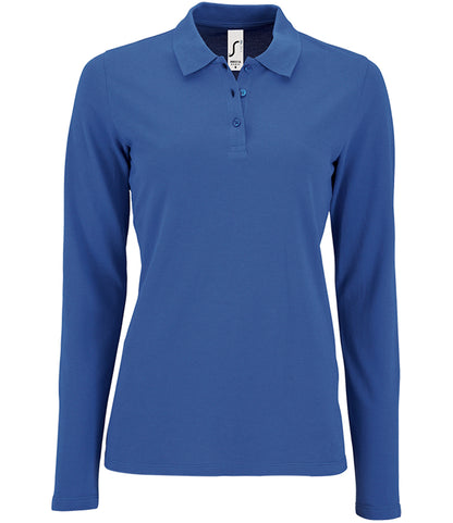 SOL'S Ladies Perfect Long Sleeve Piqué Polo Shirt