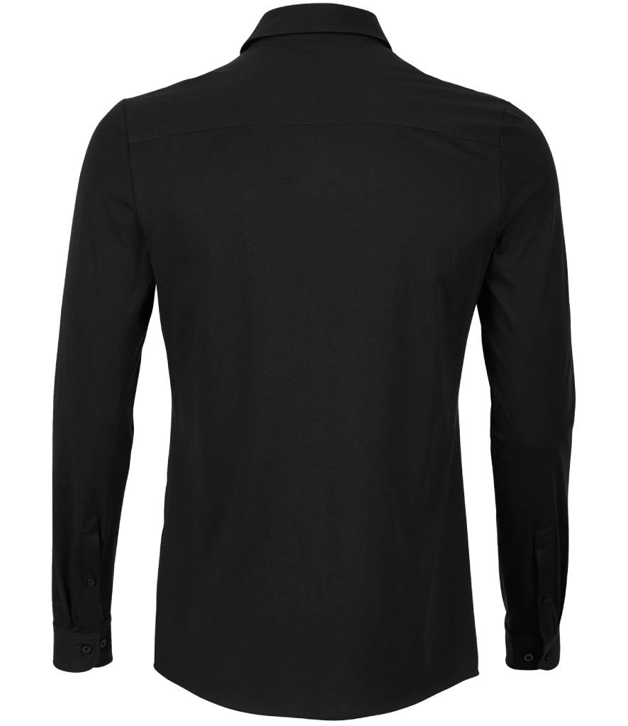 NEOBLU Balthazar Jersey Long Sleeve Shirt | Deep Black