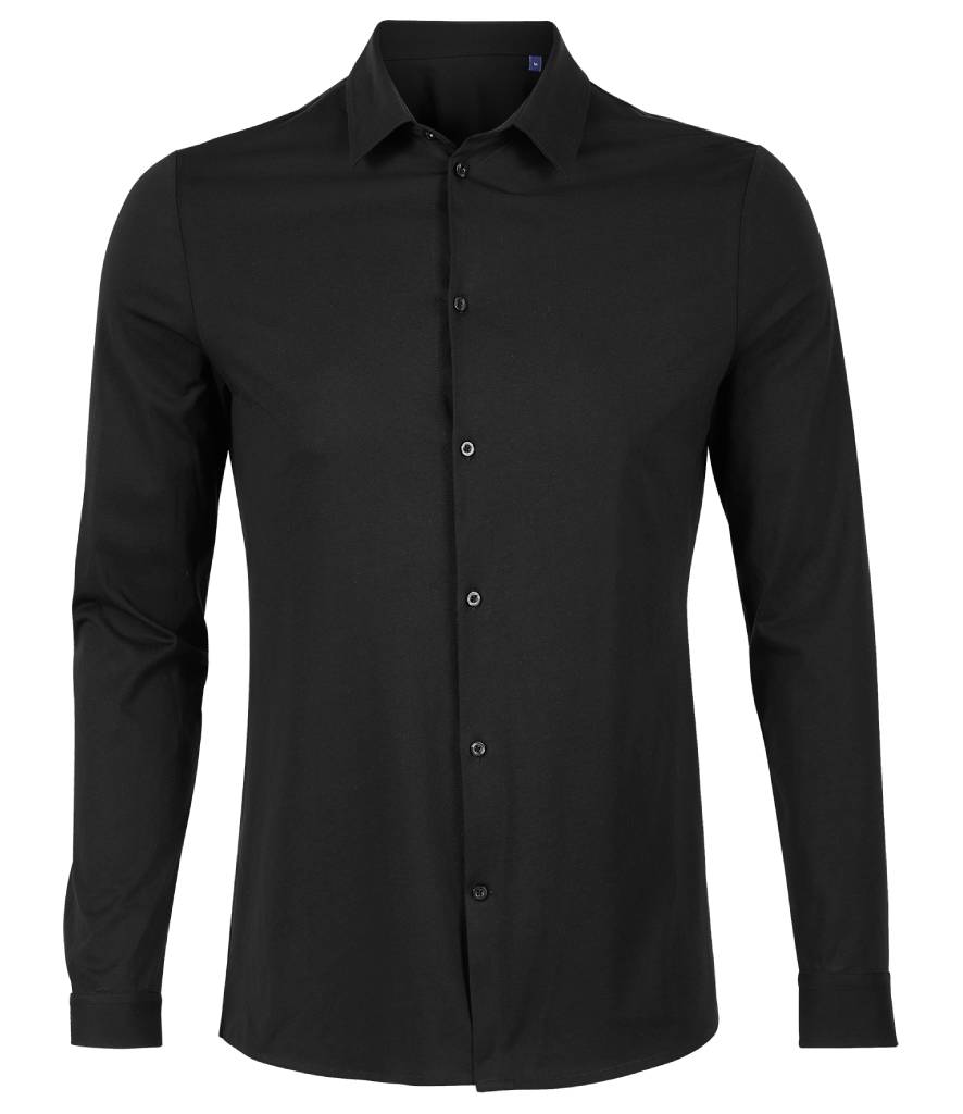 NEOBLU Balthazar Jersey Long Sleeve Shirt | Deep Black