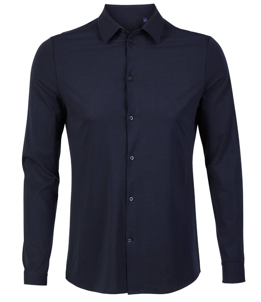 NEOBLU Balthazar Jersey Long Sleeve Shirt | Deep Black