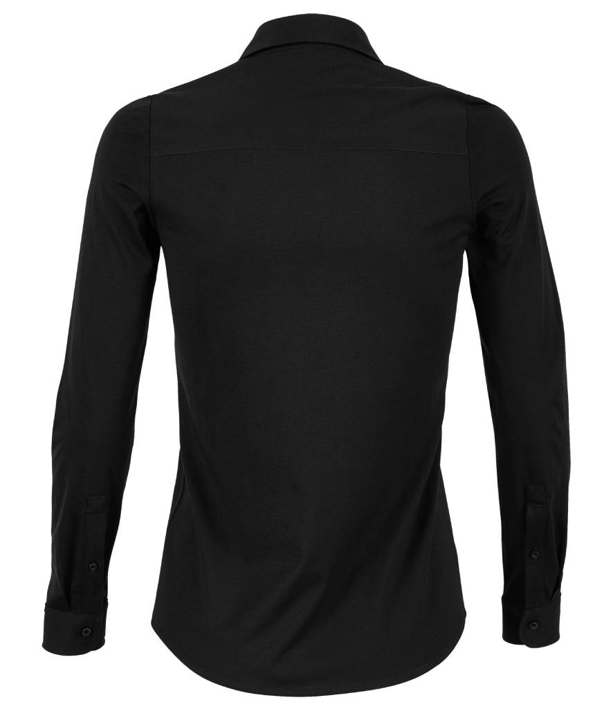 NEOBLU Ladies Balthazar Jersey Long Sleeve Shirt | Deep Black