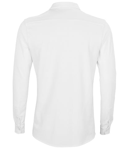 NEOBLU Basile Organic Cotton Long Sleeve Piqué Shirt