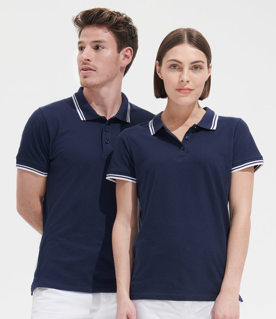 SOL'S Pasadena Tipped Cotton Piqué Polo Shirt