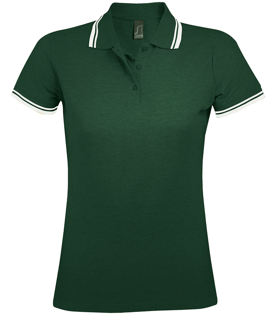SOL'S Ladies Pasadena Tipped Cotton PiquÃ© Polo Shirt