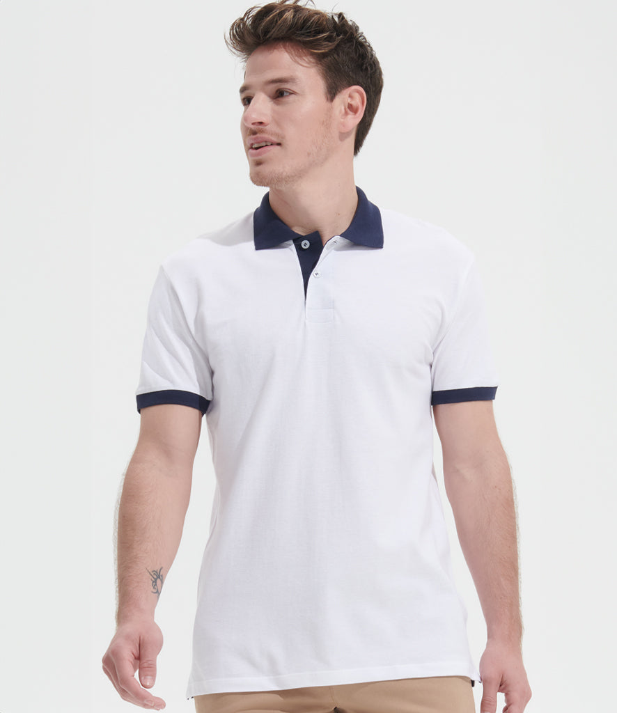 SOL'S Prince Contrast Cotton Piqué Polo Shirt