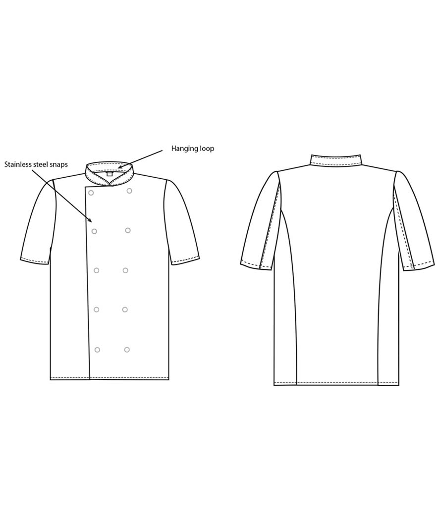 Dennys Short Sleeve Chef's Jacket