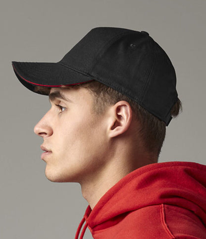 Beechfield EarthAwareÂ® Classic Organic Cotton 5 Panel Sandwich Peak Cap