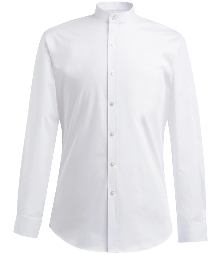 Brook Taverner Volterra Long Sleeve Grandad Collar Shirt