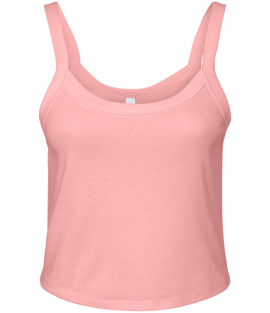 Bella Ladies Micro Rib Spaghetti Strap Tank Top