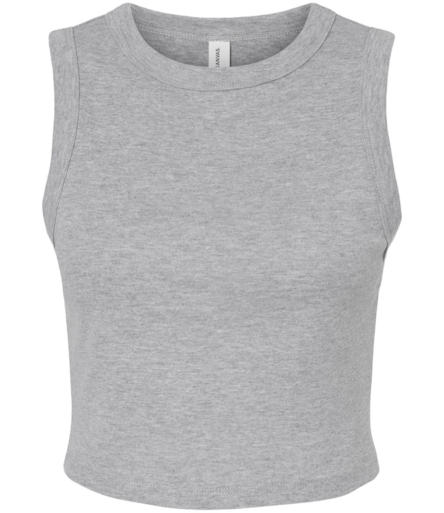 Bella Ladies Micro Rib Muscle Crop Tank Top